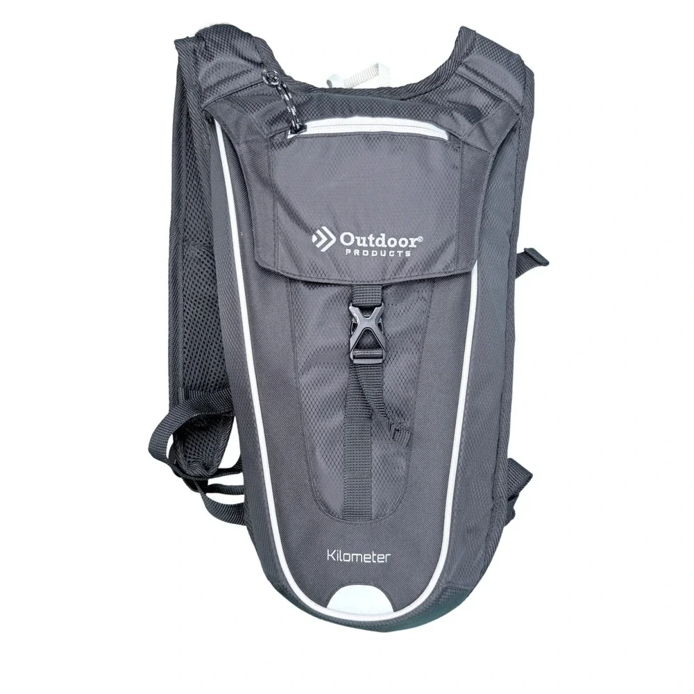 Outdoor Products Kilometer Hydration Pack Men OS Gray 2L Bladder Backpack Hiking